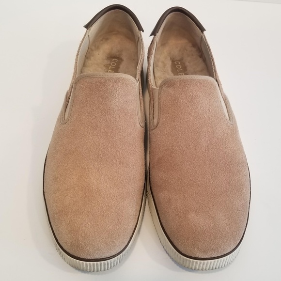 Cole Haan Men\'s Nantucket 2.0 Size 10 M Slip On Sneaker Birch Beige Suede Wool main image 6